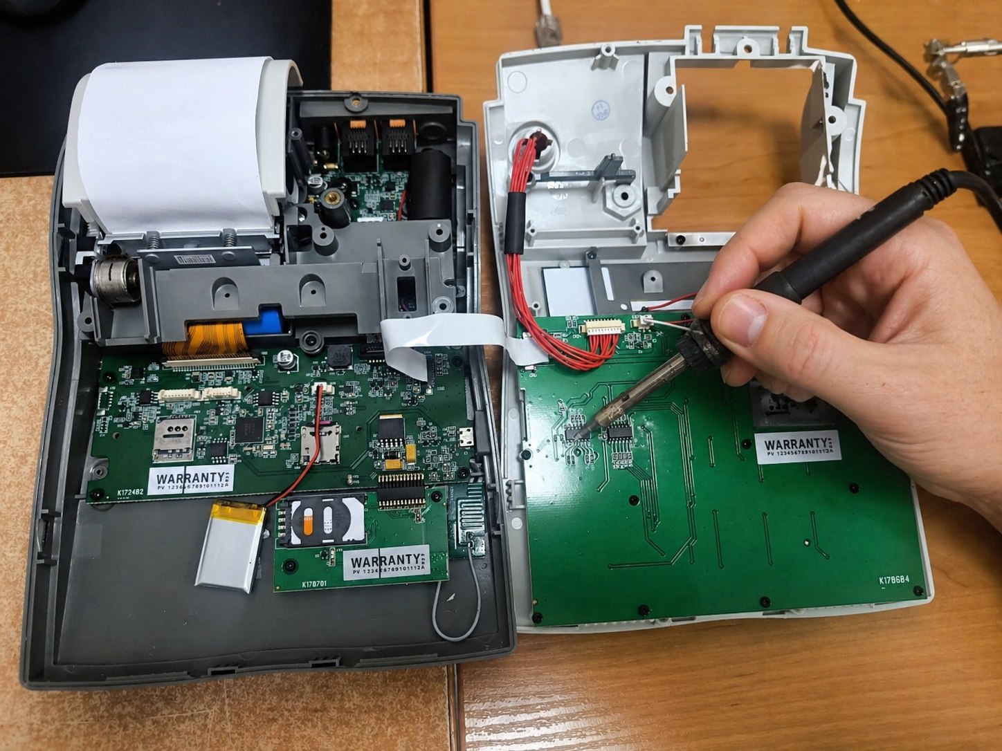 Reparația aparatului de casă DATECS — diagnosticare și lipirea plăcii electronice